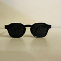 Black frame wooden sunglasses front view