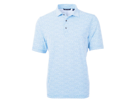 Virtue Eco Pique Botanical Print Recycled Polo - Atlas