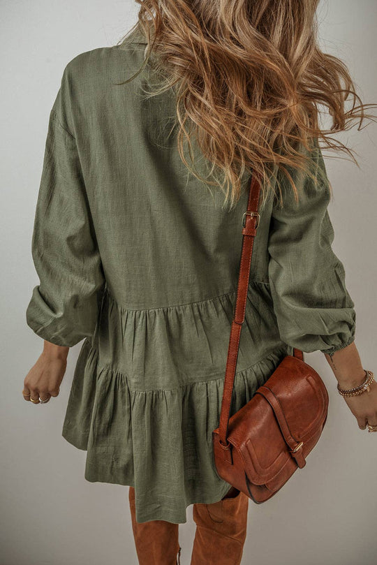 Thompson Pleated Shirt Dress