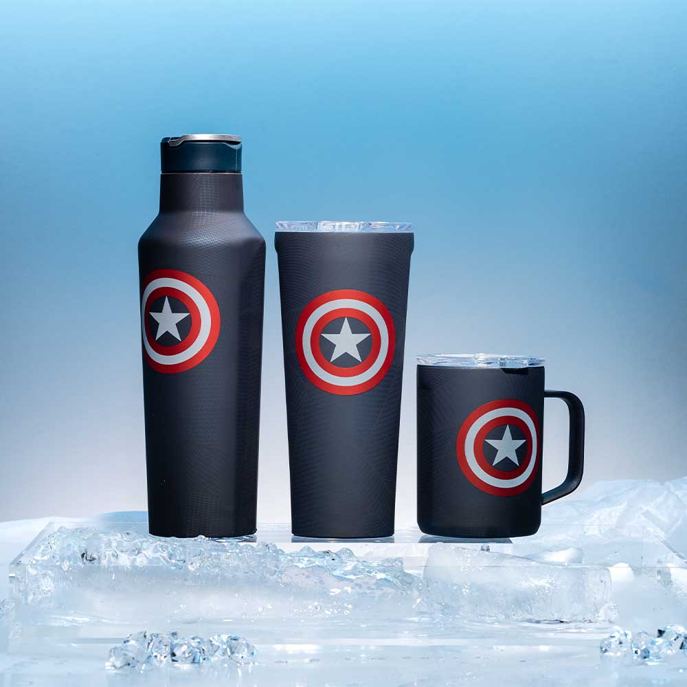 Corkcicle - MARVEL Sport Canteen Insulated Water Bottle - Captain America 20oz