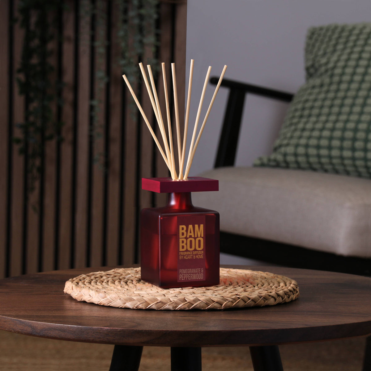 BAMBOO Pomegranate & Pepperwood - Reed Diffuser - 2.8 oz, view 2