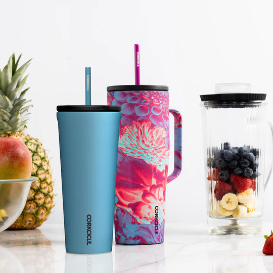 Corkcicle - Cold Cup Insulated Tumbler with Straw - Storm 24oz