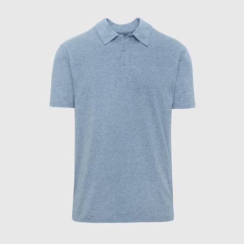 Short Sleeve Shirt | Polo | Heather Indigo, view 2