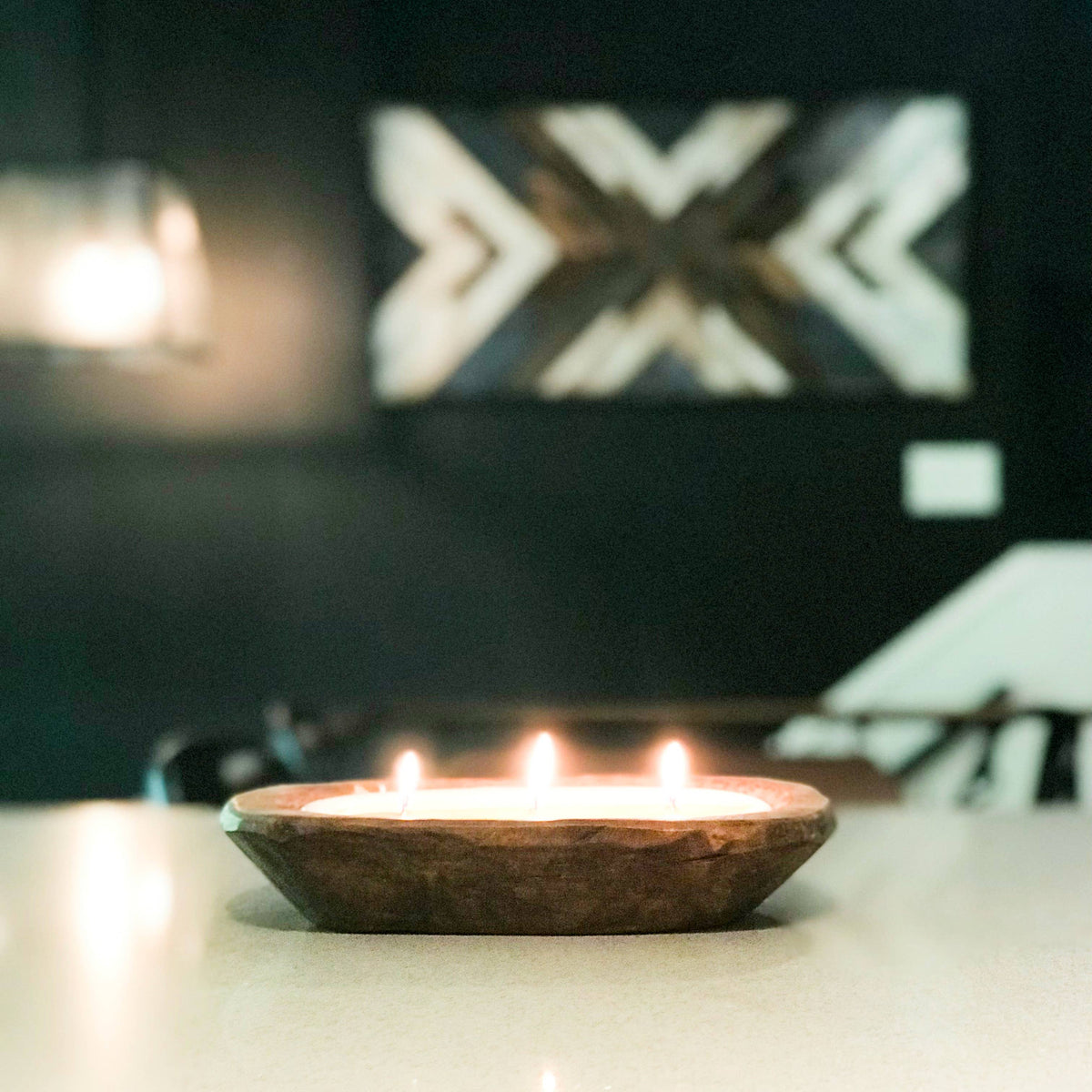 Dough Bowl Wood Wick Candle 16oz Home Decor Gift
