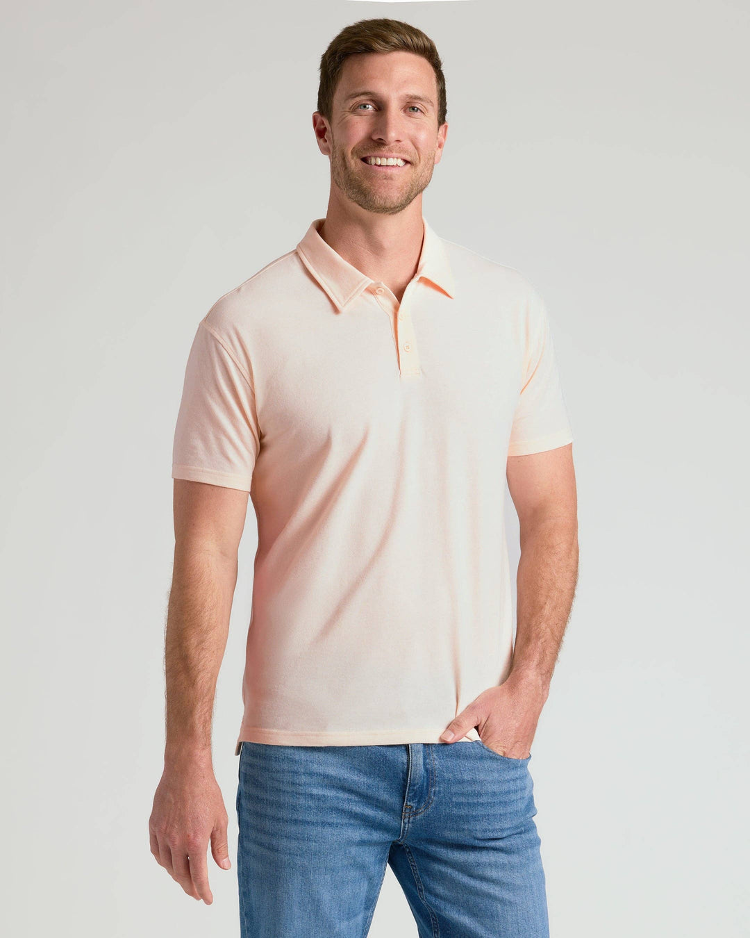 Coral Blush Short Sleeve Polo