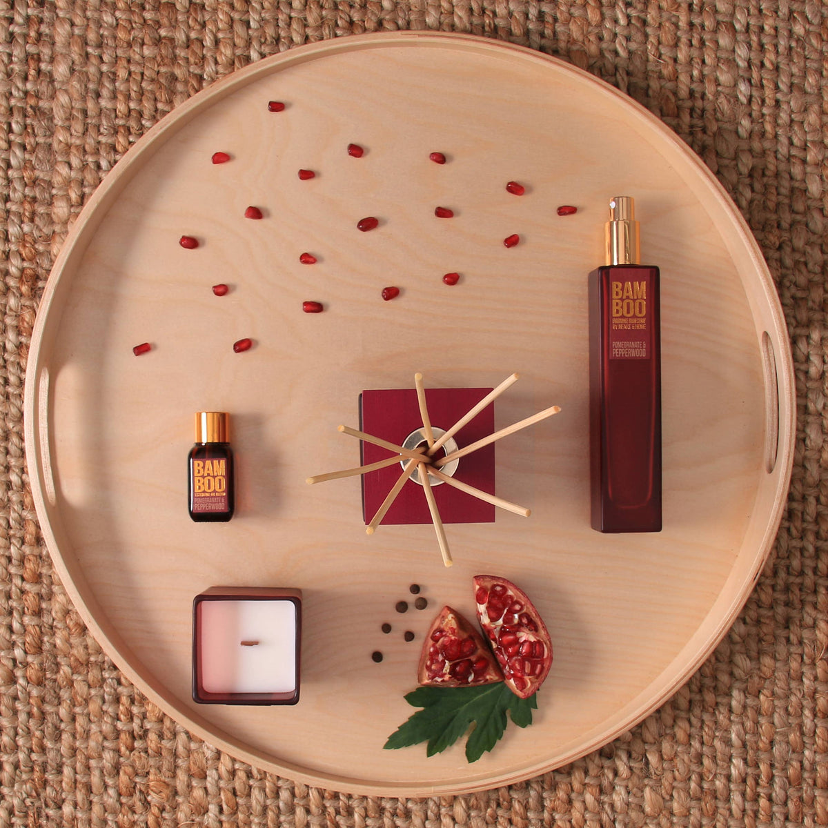 BAMBOO Pomegranate & Pepperwood - Reed Diffuser - 2.8 oz, view 3