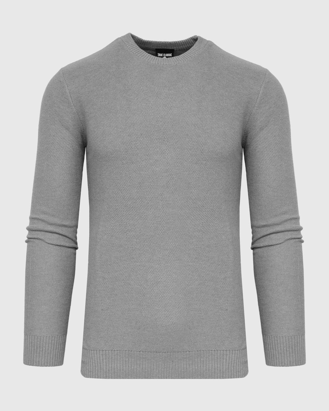 True Classic - Sweater | Crew Neck | Heather Gray Pique