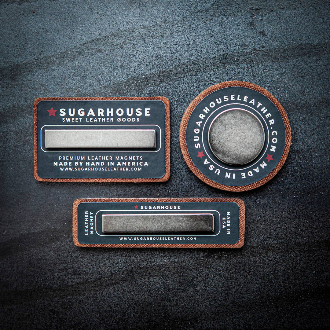 Beer Fridge Leather Magnet Block Style