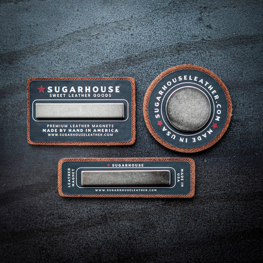 Beer Fridge Leather Magnet Block Style