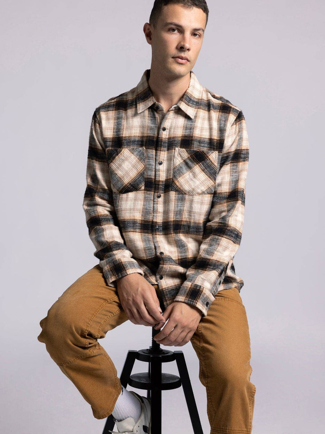 ELK SLUB FLANNEL - Long Sleeve Button Up