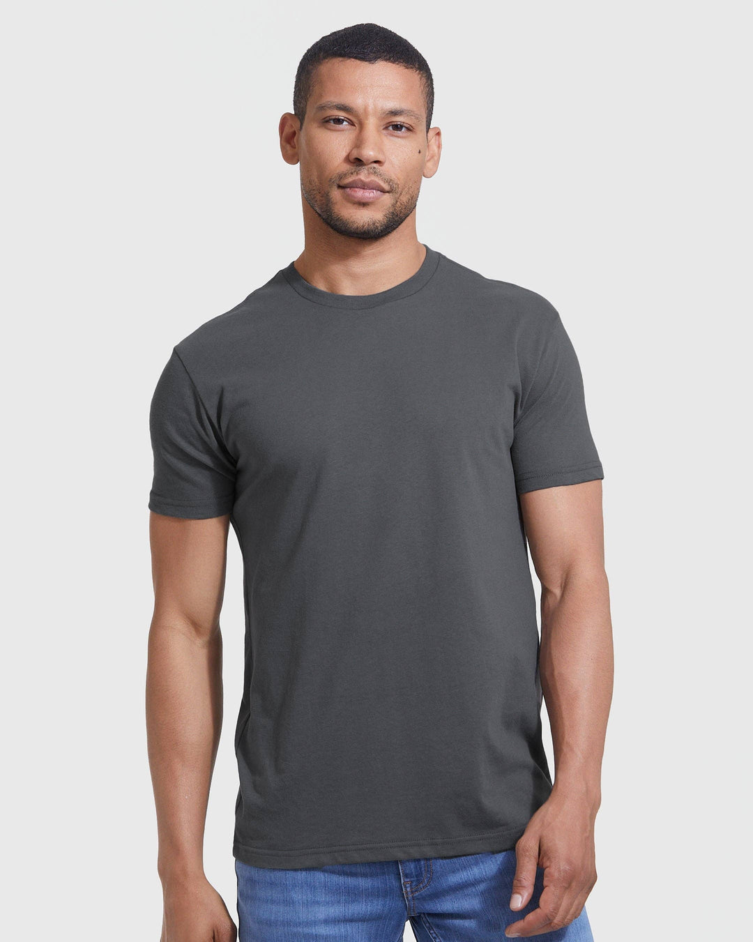 True Classic Premium Fitted Crew Neck T-Shirt - Carbon