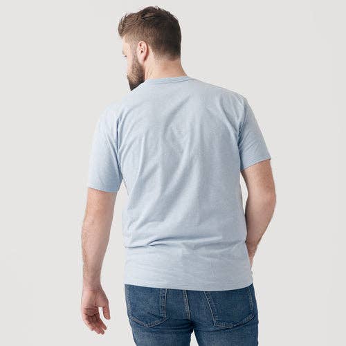 True Classic Premium Fitted Crew Neck T-Shirt - Heather Pale Blue