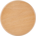 Beechwood wine stopper top, blank side view
