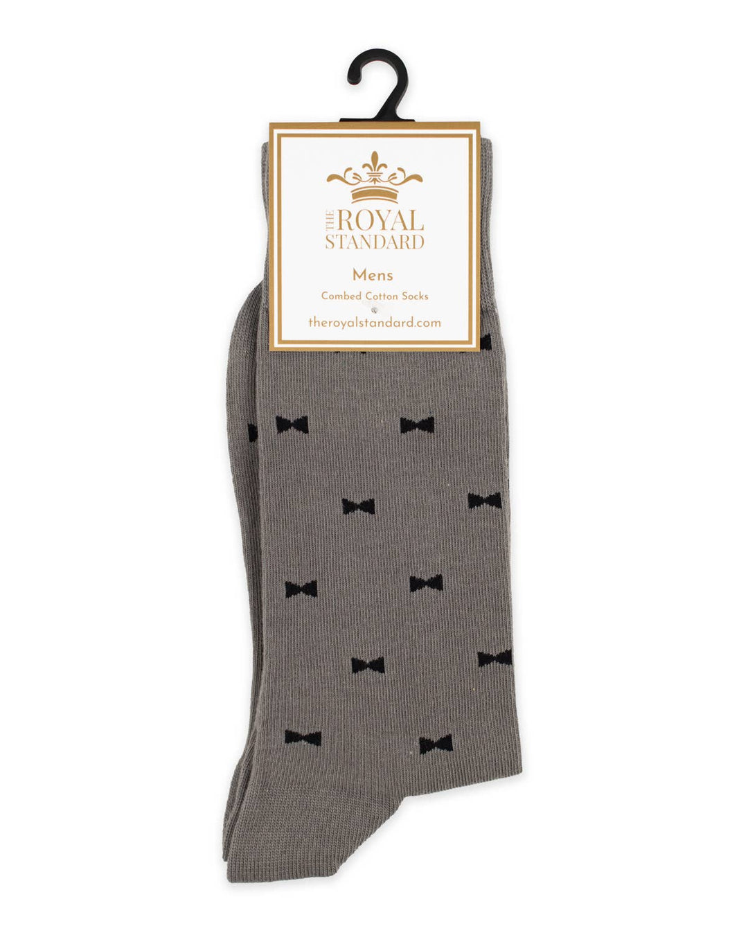 Men's Bowtie Socks   Gray/Black   One Size