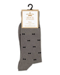 Men's Bowtie Socks Gray/Black One Size