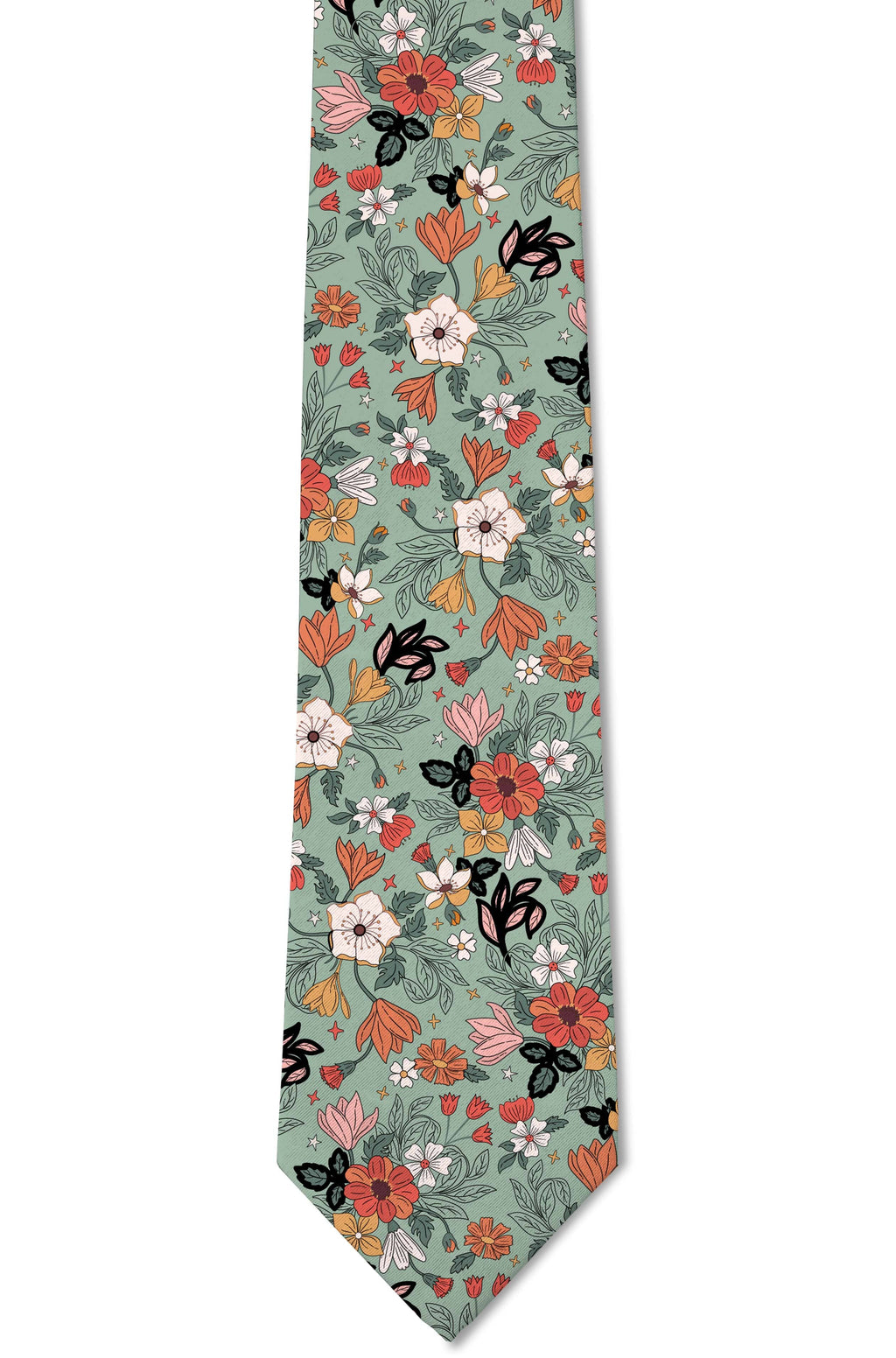 Tie - Gwen – Pistachio Green Floral Tie, view 3