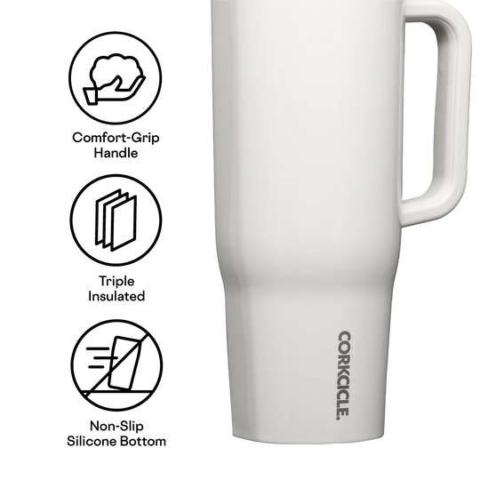 Corkcicle - Cruiser Insulated Tumbler with Handle - Oat Milk 40oz
