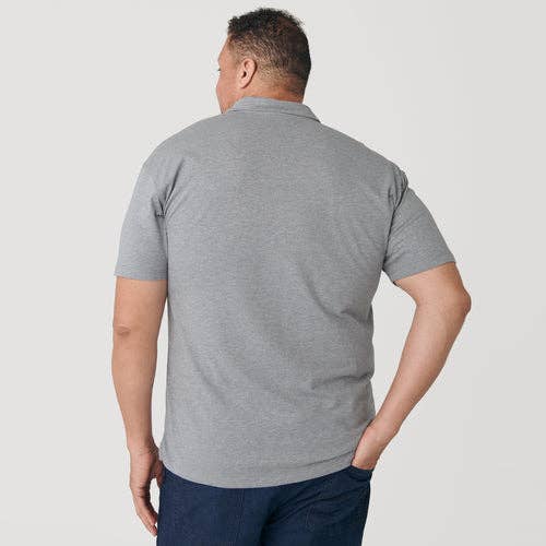 Short Sleeve Shirt | Polo | Heather Gray, view 6
