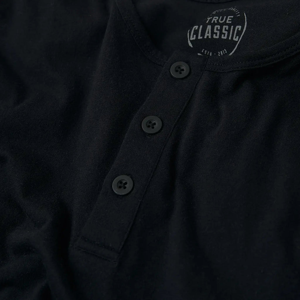 True Classic - Long Sleeve Henley | Black, view 6