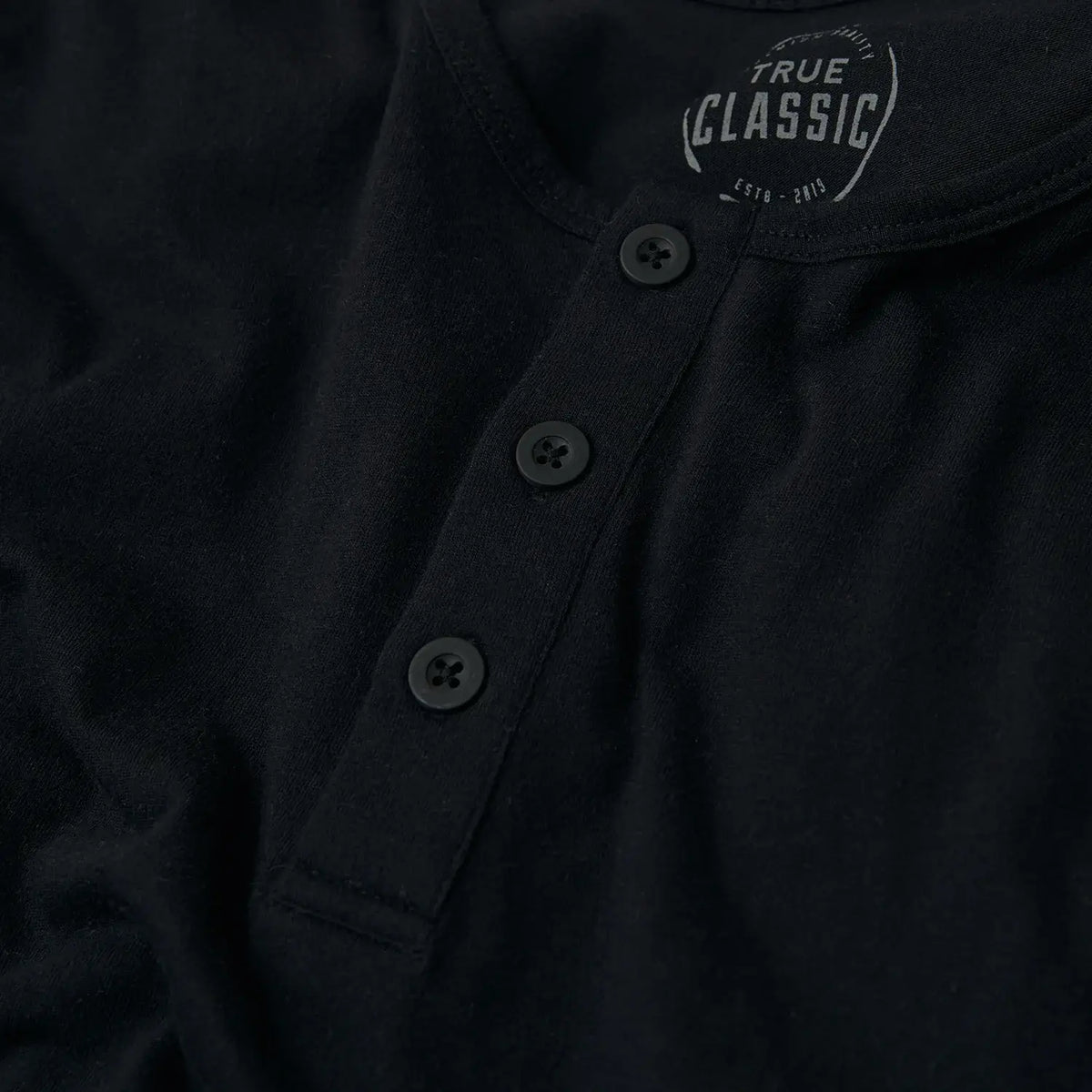 True Classic - Long Sleeve Henley | Black, view 6