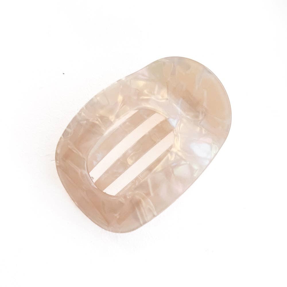 Large Flat Round Hair Clip, view 2