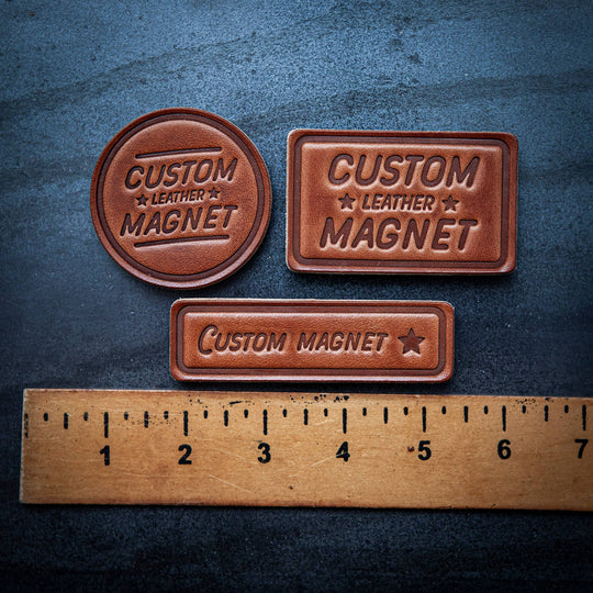American Flag Leather Magnet Block Style