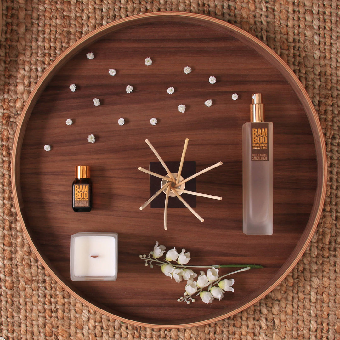 BAMBOO White Blossom & Sandalwood - Reed Diffuser - 2.8 oz