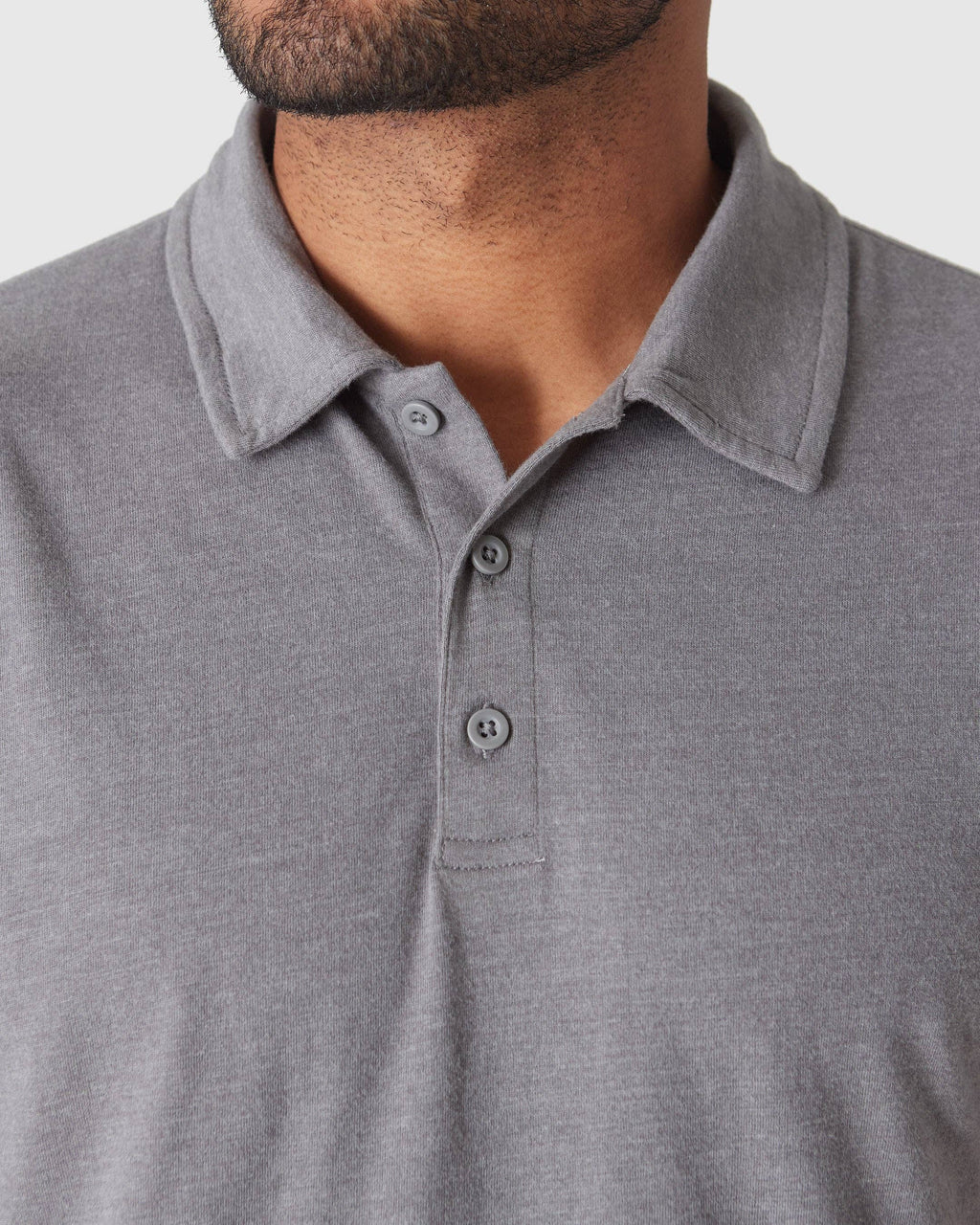 Short Sleeve Shirt | Polo | Heather Graphite, view 5