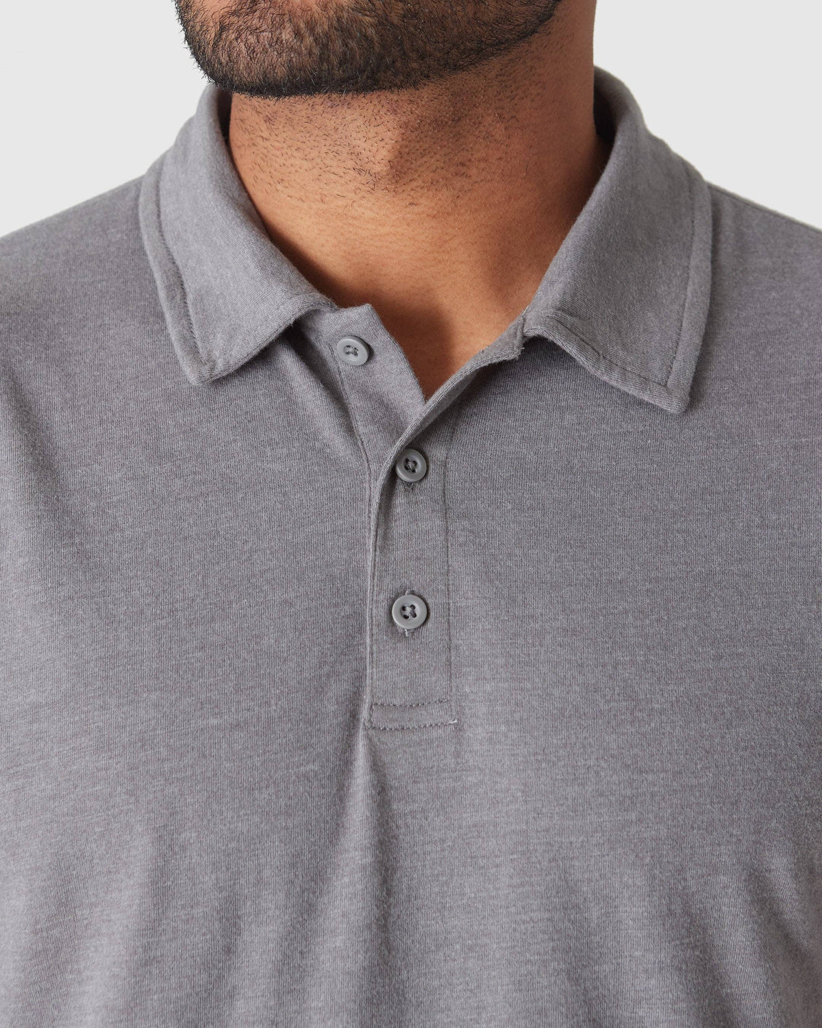 Short Sleeve Shirt | Polo | Heather Graphite, view 5