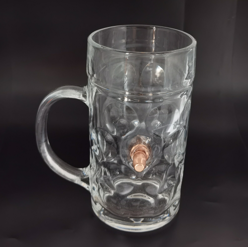 Last Man Standing - 1L Stein Glass w/ Bullet, view 2