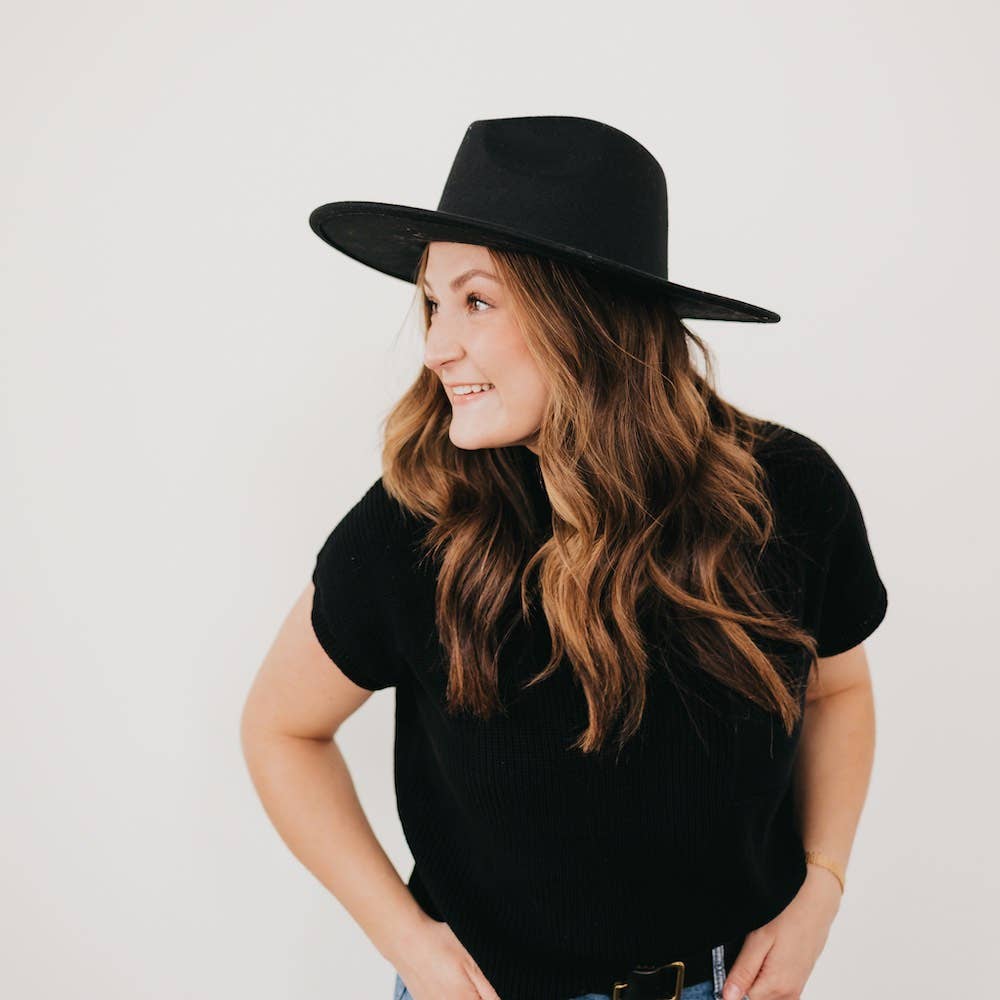 Barcelona Brim Hat Black
