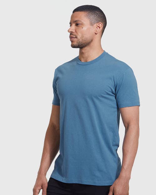 True Classic Premium Fitted Crew Neck T-Shirt - Indigo, view 9
