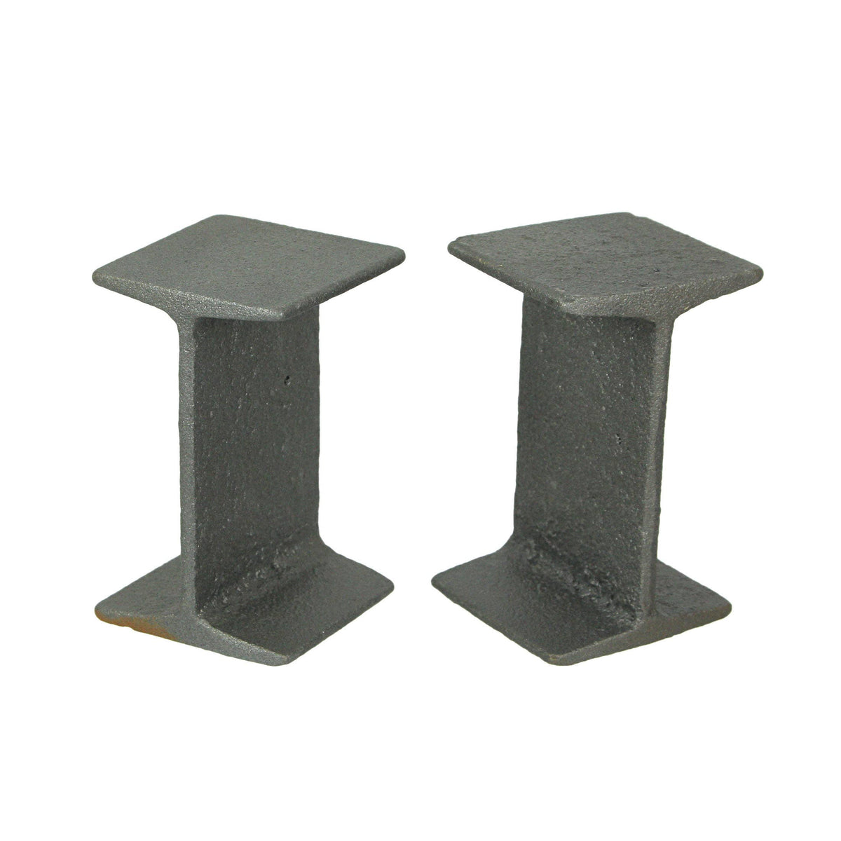 Set of 2 Cast Iron I Beam Bookends Bookshelf Décor