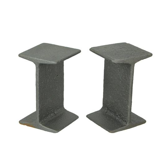 Set of 2 Cast Iron I Beam Bookends Bookshelf Décor