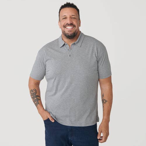 Short Sleeve Shirt | Polo | Heather Gray, view 7