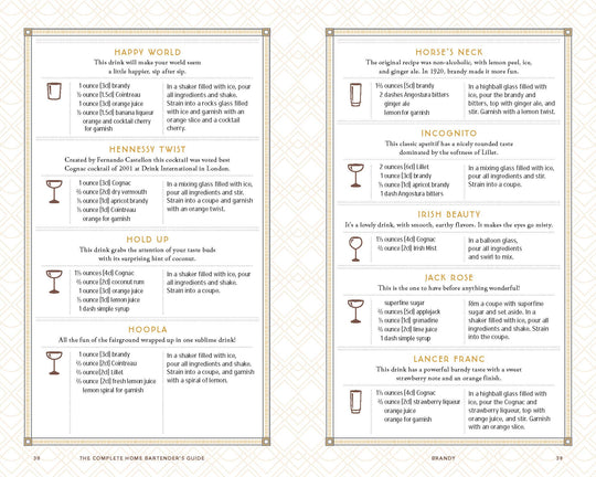Complete Home Bartender's Guide Cocktail Book
