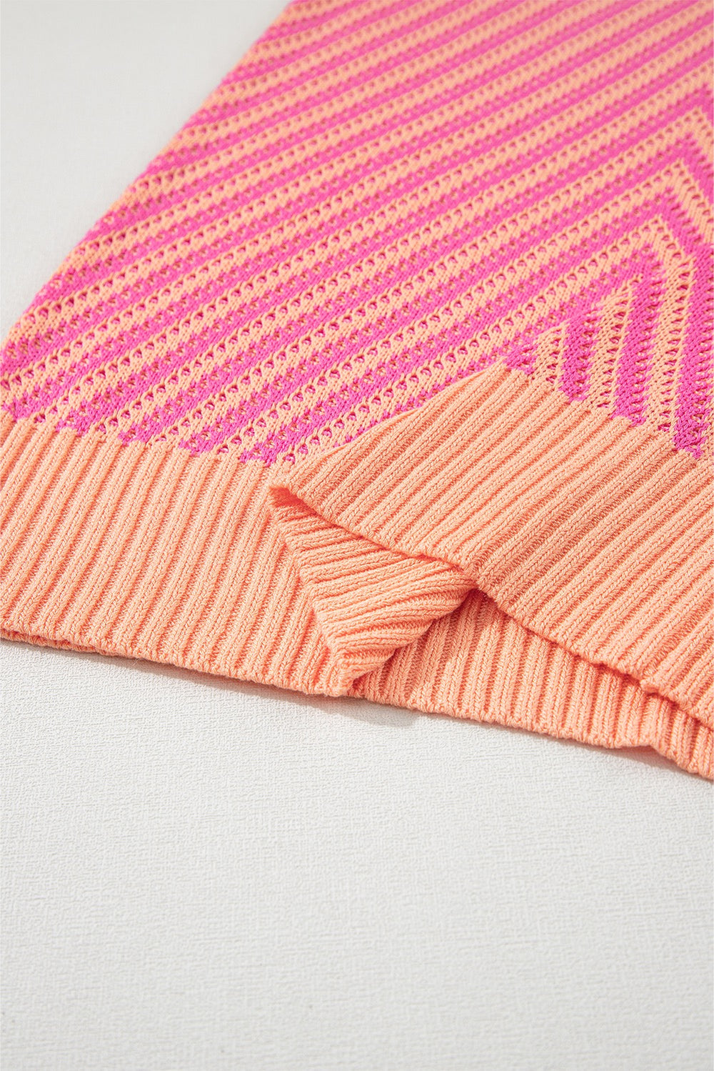 Strawberry Pink V Neck Sweater
