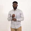 Hustle Sport Shirt - Long Sleeve - Grey Mini Grid