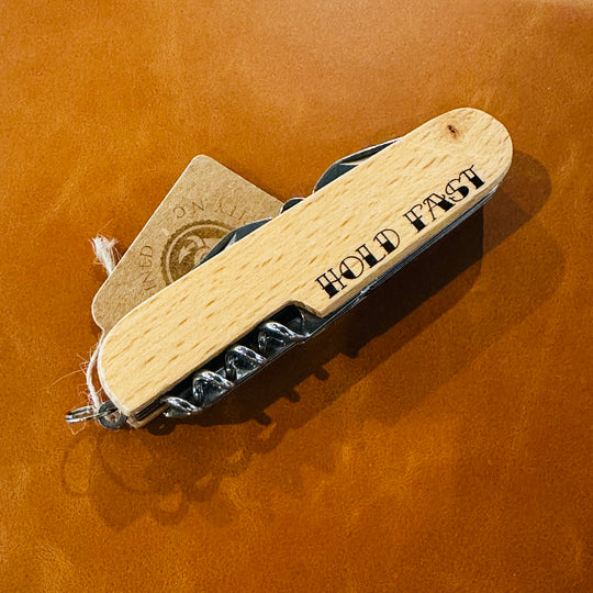 Hold Fast Engraved Pocket Knife