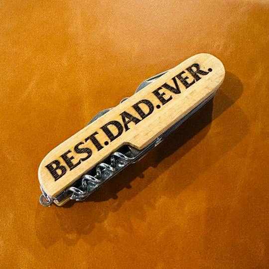 Best Dad Ever Engraved Pocket Knife