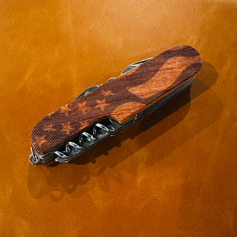 American Flag Engraved Pocket Knife