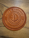 Premium Handcrafted Leather Coaster - Rust & Refined