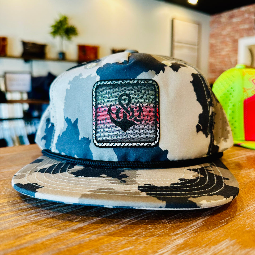Marina Pro Perforated Snapback Hat - Amp Rainbow