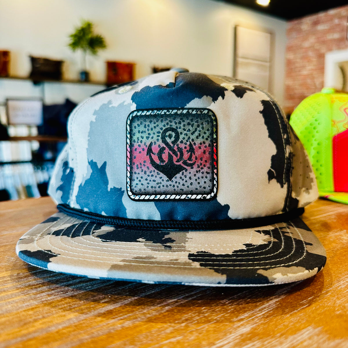 Marina Pro Perforated Snapback Hat - Amp Rainbow