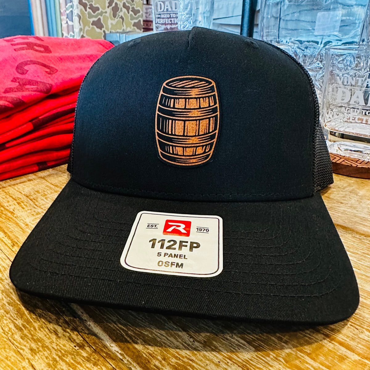 Whiskey Barrel Patch Hat – Black