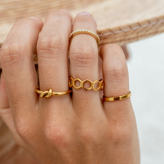 Gold Boca Ring
