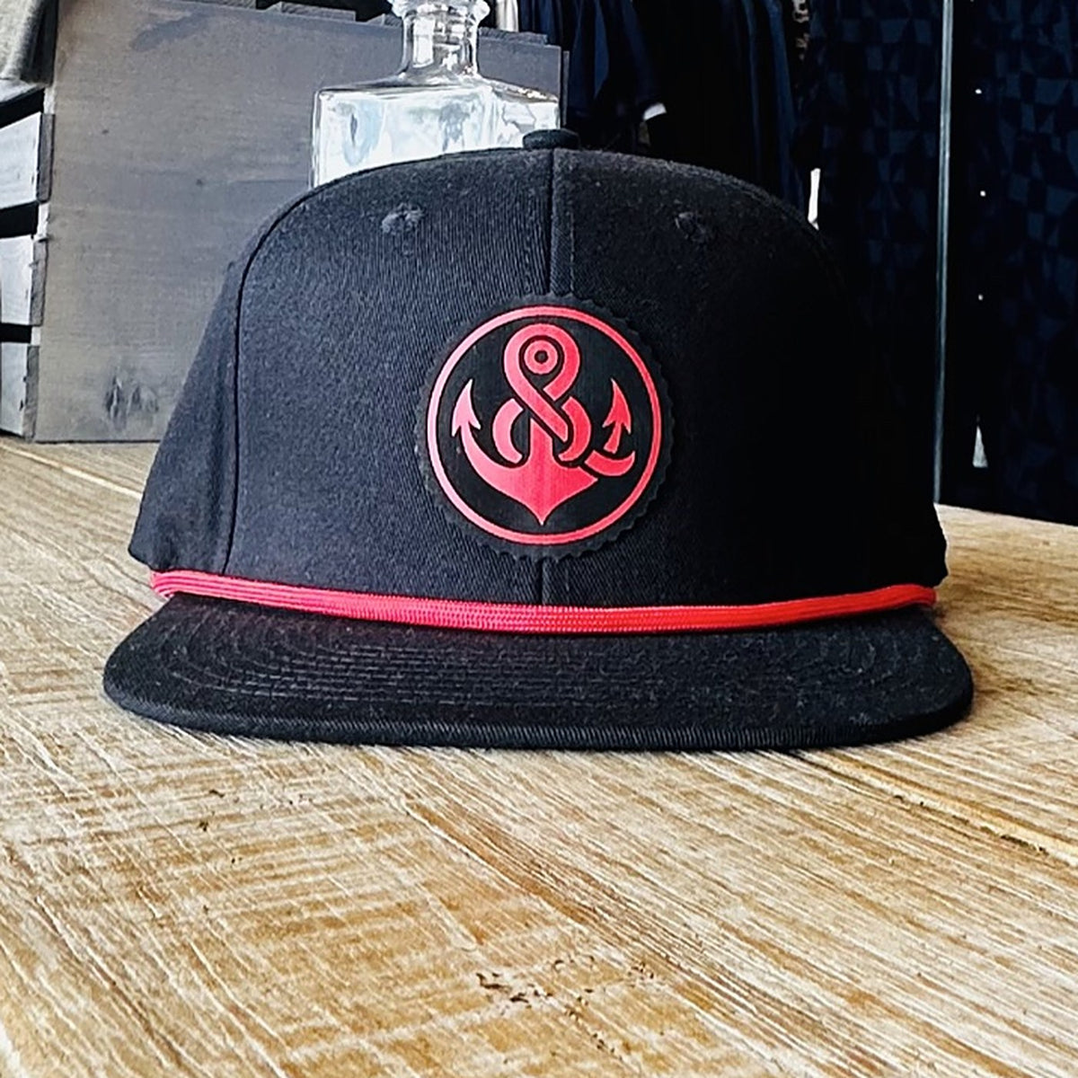 R&R Anchor Rope Hat - Black/Red at Rust & Refined in Surf City, NC