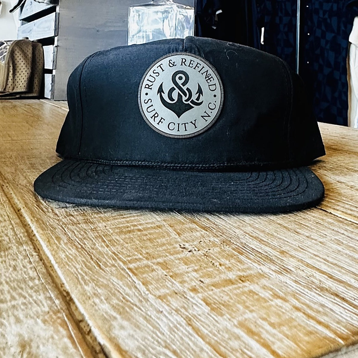 R&R Logo Rope Hat - Black at Rust & Refined in Surf City, NC
