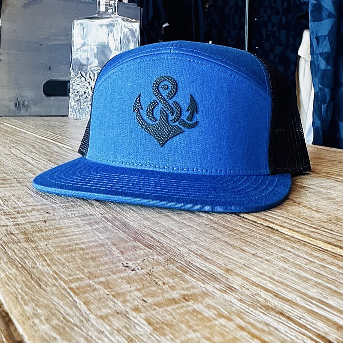 R&R Anchor 7-Panel Hat - Royal Blue at Rust & Refined in Surf City, NC