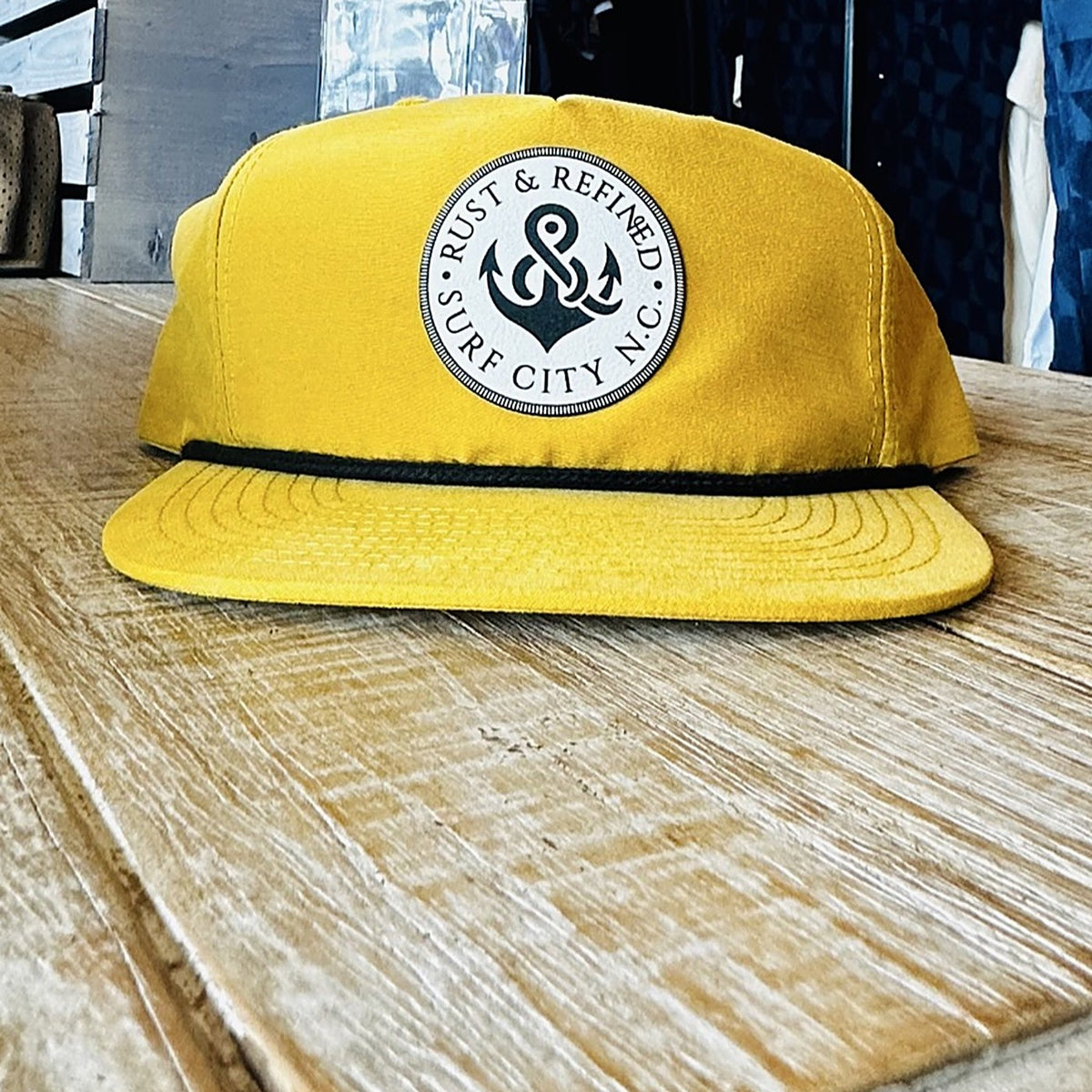 R&R Logo Rope Hat - Mustard at Rust & Refined in Surf City, NC